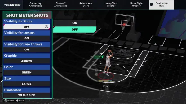 NBA 2K25 Shot Meter Off