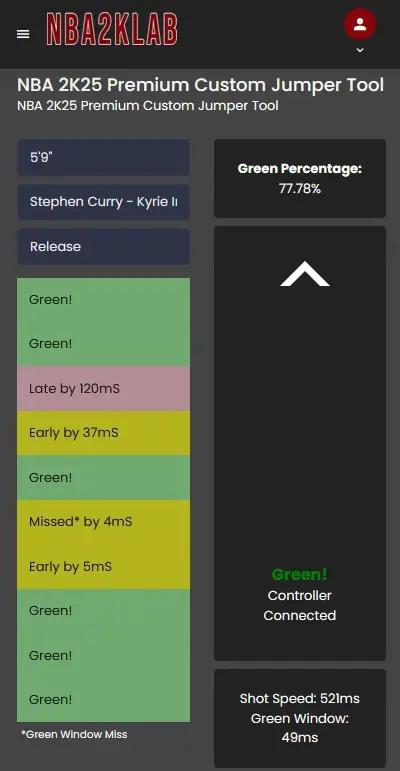 NBA 2k25 Premium Custom Jumper Graphs