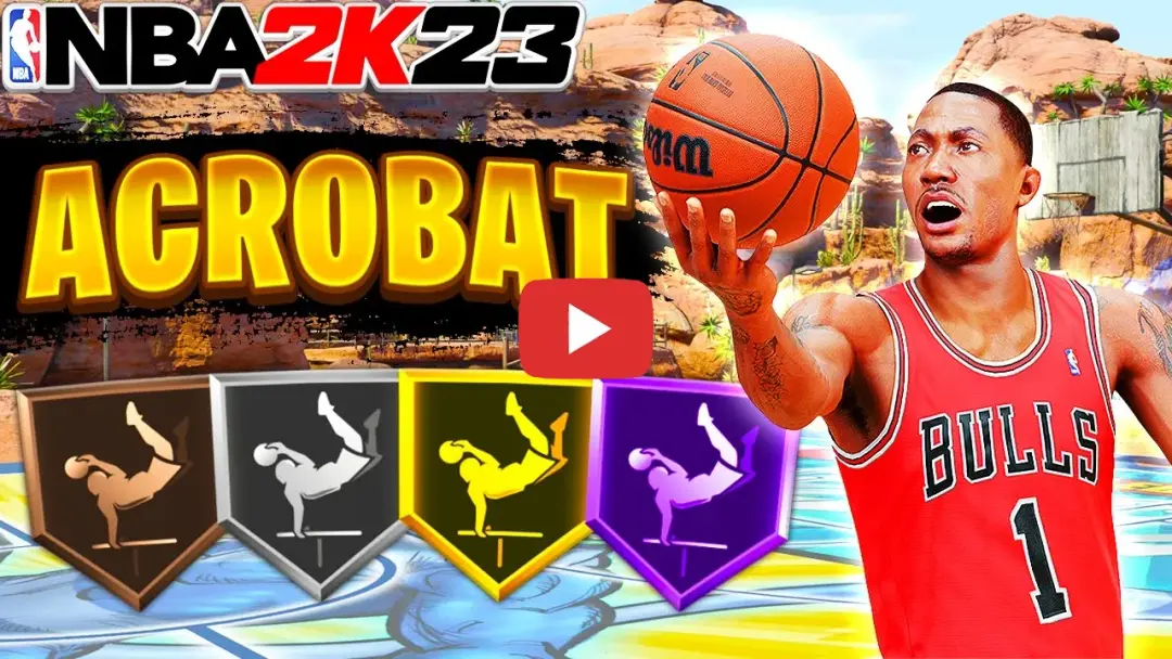 Thumbnail for Acrobat - 2k23 badge test on the NBA2KLab YouTube Channel