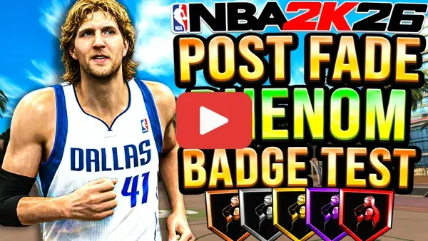 Thumbnail for Post Fade Phenom badge test on the NBA2KLab YouTube Channel